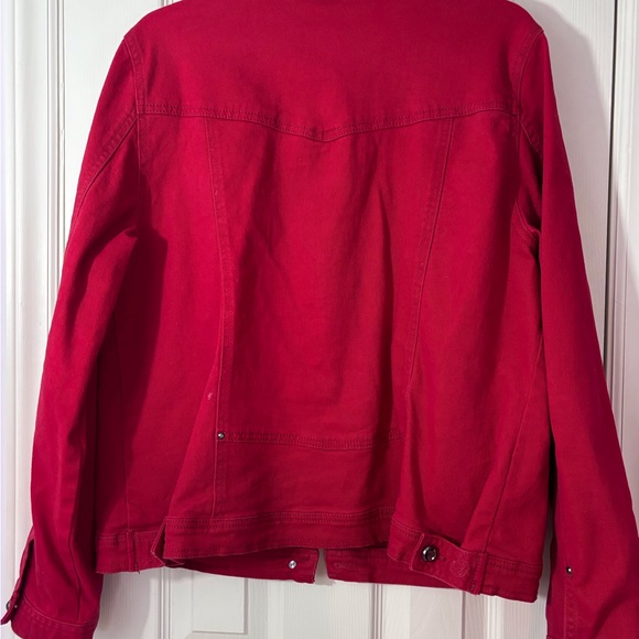 Code Bleu crimson red XL denim jacket. EC - Picture 3 of 10